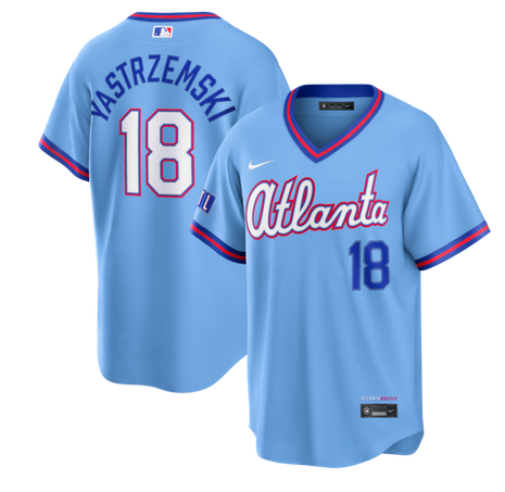 Men Atlanta Braves #18 Yastrzemski blue Nike 2026 City Connect Stadium Jersey->atlanta braves->MLB Jersey